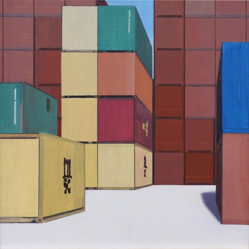 Colors of trade 11, acryl op linnen, 50 x 50 cm, 2017