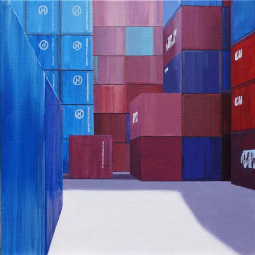 Colors of trade 8, acryl op linnen, 50 x 50 cm, 2017