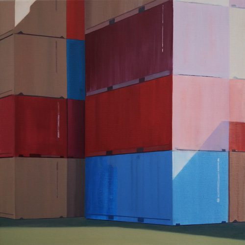 Colors of trade 46, acryl op linnen, 50 x 50 cm, 2021