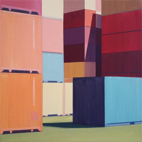 Colors of trade 47, acryl op linnen, 50 x 50 cm, 2021