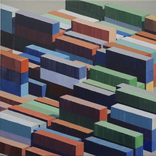 Colors of trade 53, acryl op linnen, 50 x 50 cm, 2022