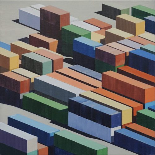 Colors of trade 54, acryl op linnen, 50 x 50 cm, 2022