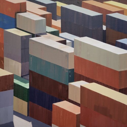 Colors of trade 60, acryl op linnen, 50 x 50 cm, 2024