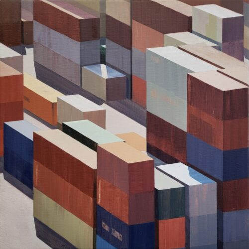 Colors of trade 61, acryl op linnen, 50 x 50 cm, 2024