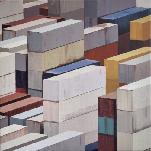 Colors of trade 62, acryl op linnen, 50 x 50 cm, 2024